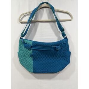 Vera Bradley Women's Microfiber Hadley On The Go Satchel Purse Bahama/Turquoise